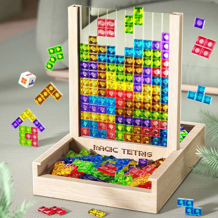 EcoBlock Tetris Board – Ekologiczna gra puzzle Tetris dla całej rodziny