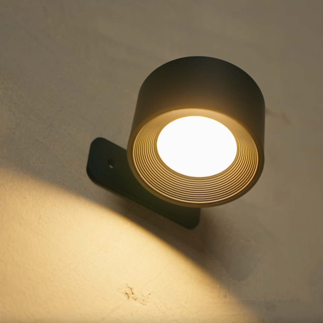 Bezprzewodowa lampa ścienna LED z głowicą obracaną o 360°, ściemniaczem dotykowym, 3 kolory