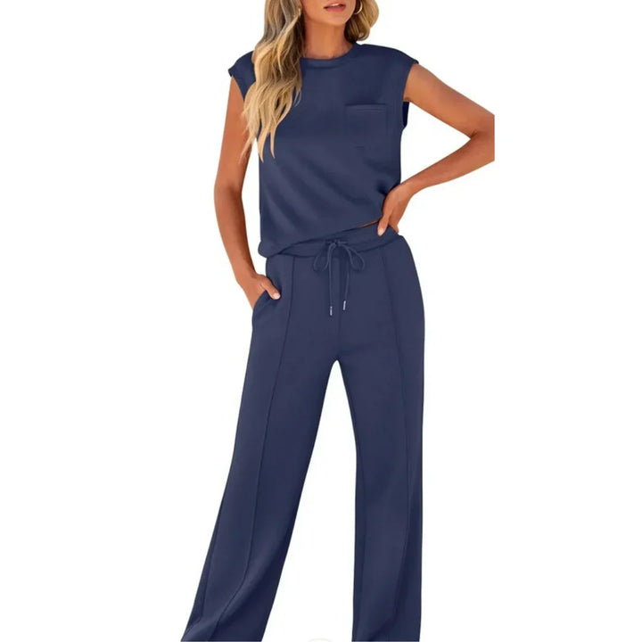 Damski zestaw oversize – casual na lato, odpowiedni do domu i na czas wolny