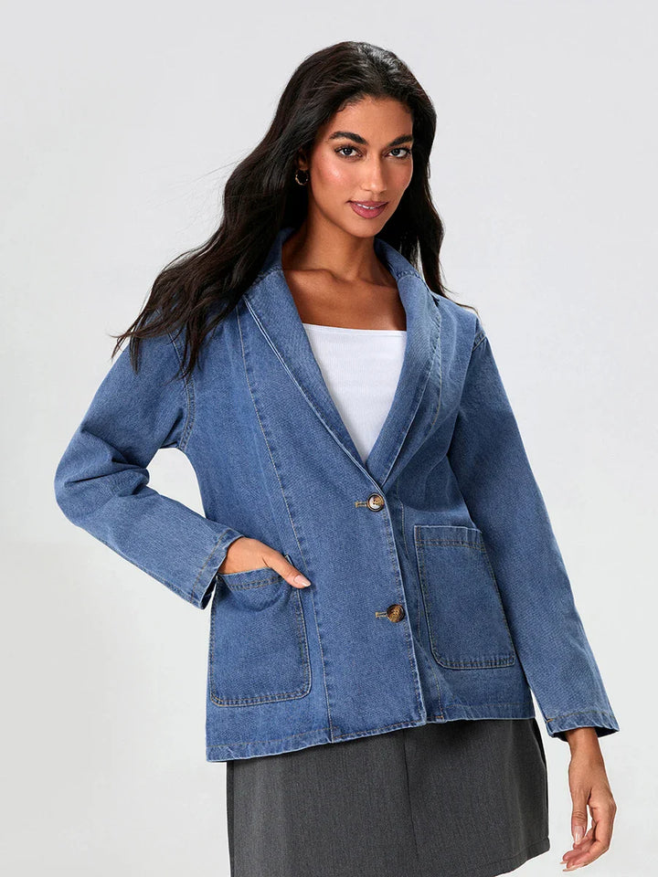 UrbanEdge – Denim Blazer z Klasycznym Fitem