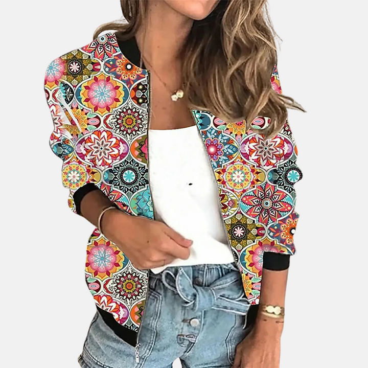 Kurtka Bomber Inspirowana Vintage dla Kobiet