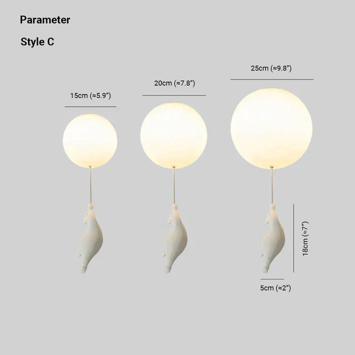 Lampa sufitowa dla dzieci z misiem i piłką | CloudBea