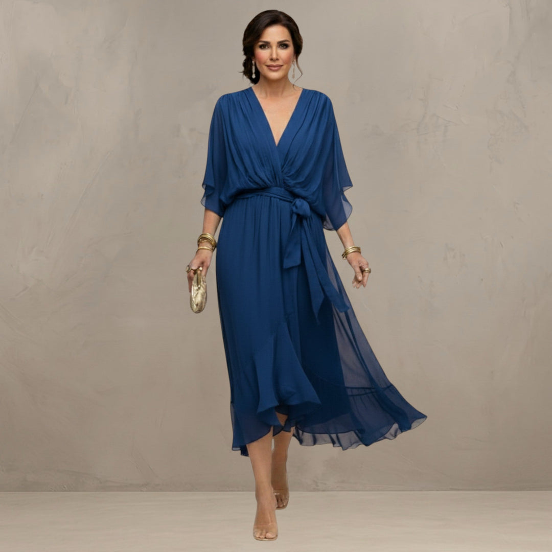 Marta™ | Elegancka szyfonowa sukienka midi