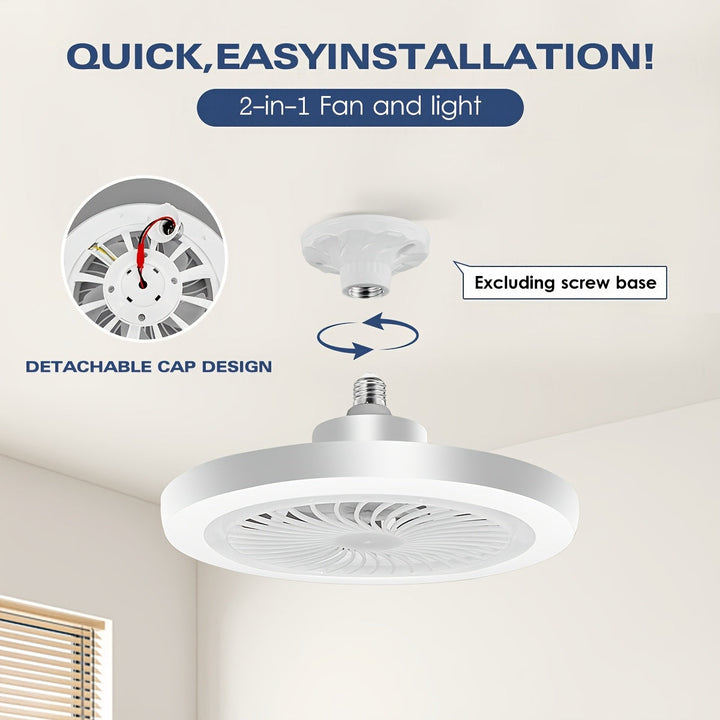 Smukła lampa wentylatorowa sufitowa LED – ściemnialna i cicha