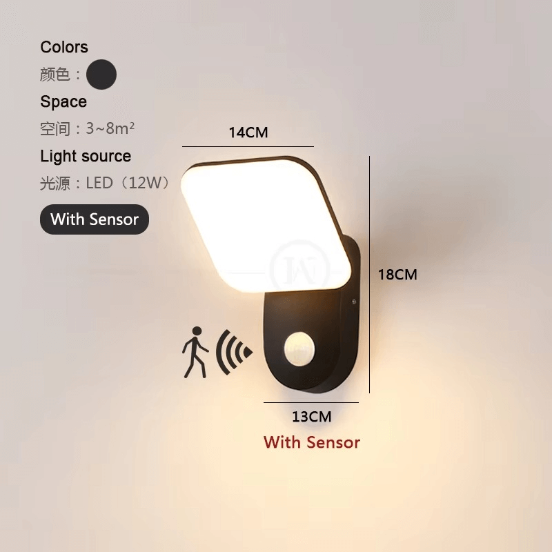Inteligentna lampa ścienna LED z czujnikiem ruchu