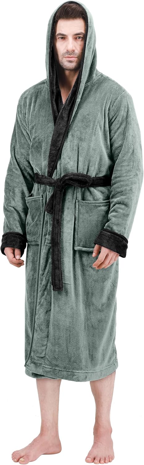 Wygodny polarowy szlafrok męski - Harry