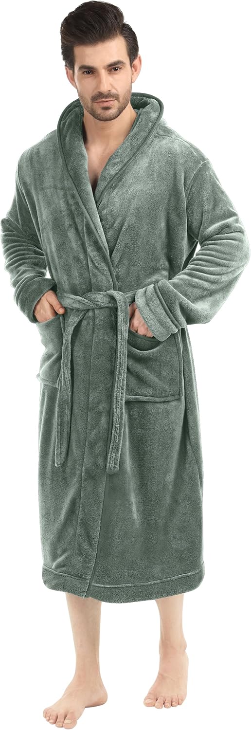 Wygodny polarowy szlafrok męski - Harry