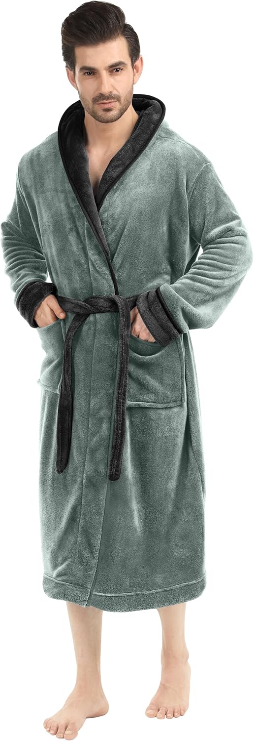 Wygodny polarowy szlafrok męski - Harry