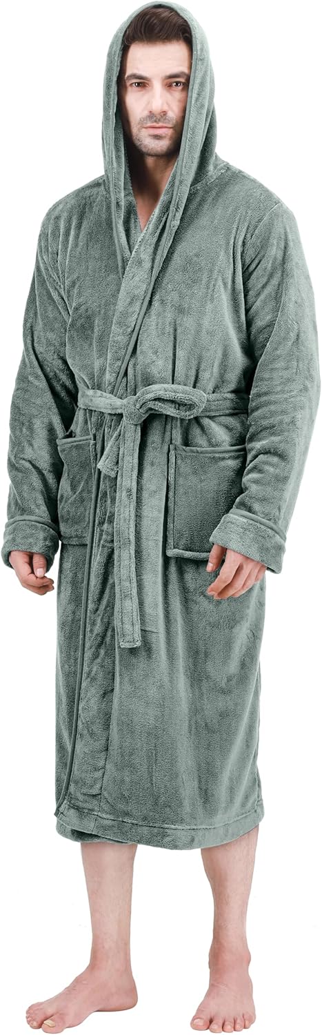 Wygodny polarowy szlafrok męski - Harry