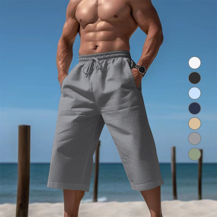 Breathable Capri Pants Mens Fashionable Casual Breathable Shorts