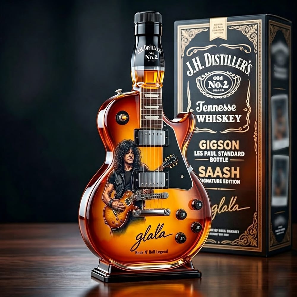 RockSpirit – Figurka gitary vintage sunburst do dekoracji butelki