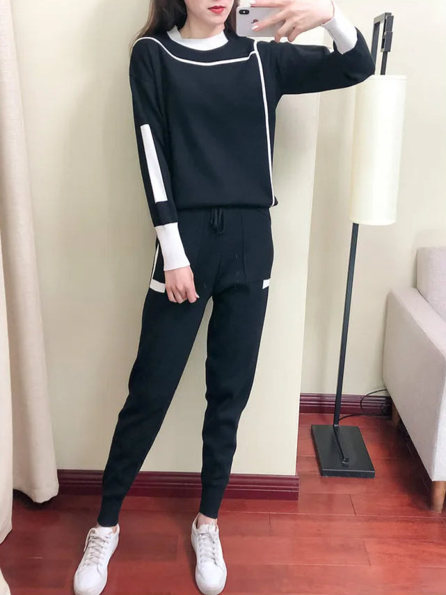 Cieplejdziany Ciepły Dziany Dwuczesciowy Zestaw dla Kobiet