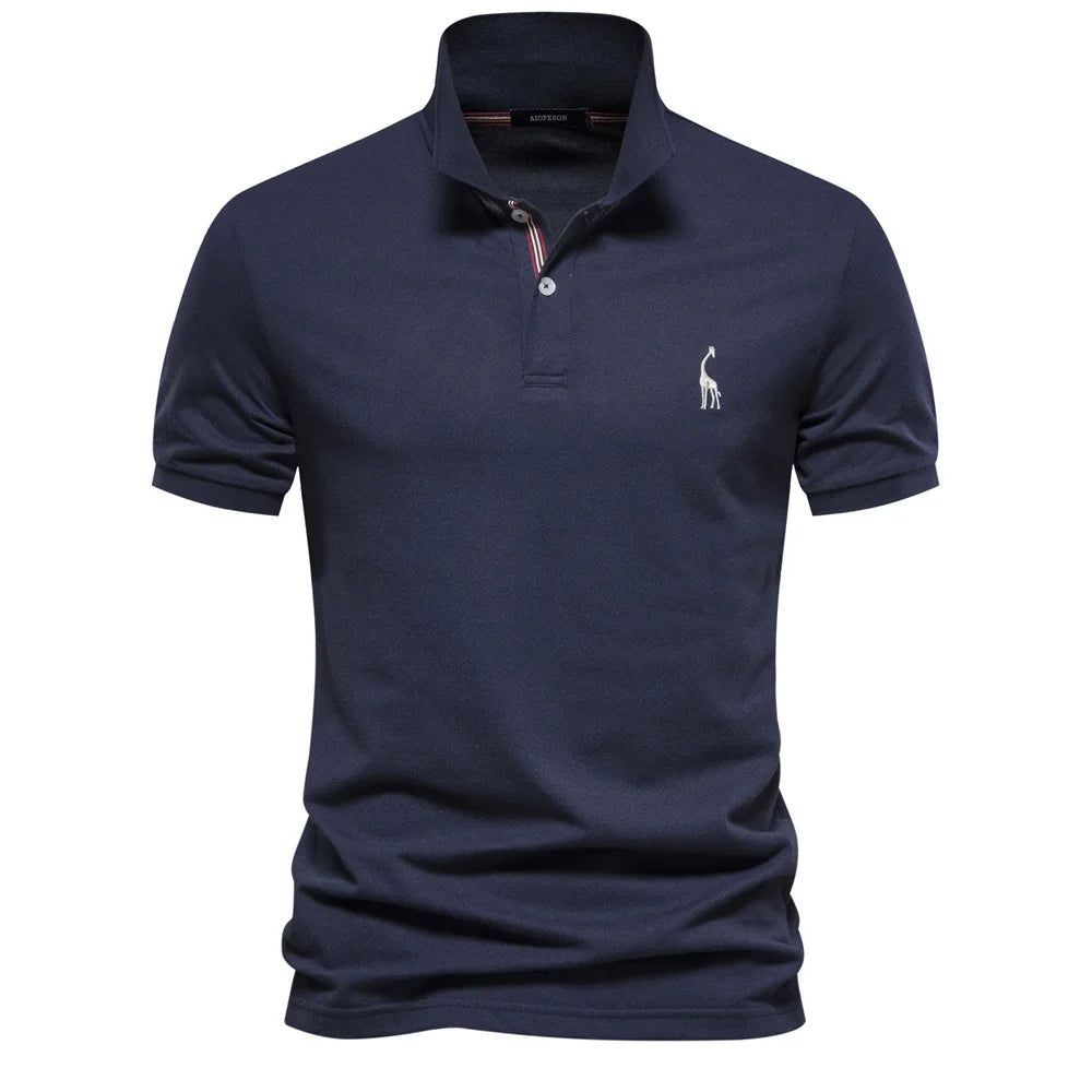 Klasyczny Męski Polo z Wyszywaniem Timeless Style z Wyrafinowanymi Detalami