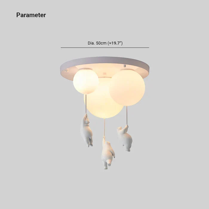 Lampa sufitowa dla dzieci z misiem i piłką | CloudBea