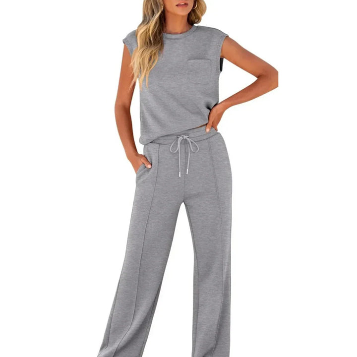 Damski zestaw oversize – casual na lato, odpowiedni do domu i na czas wolny