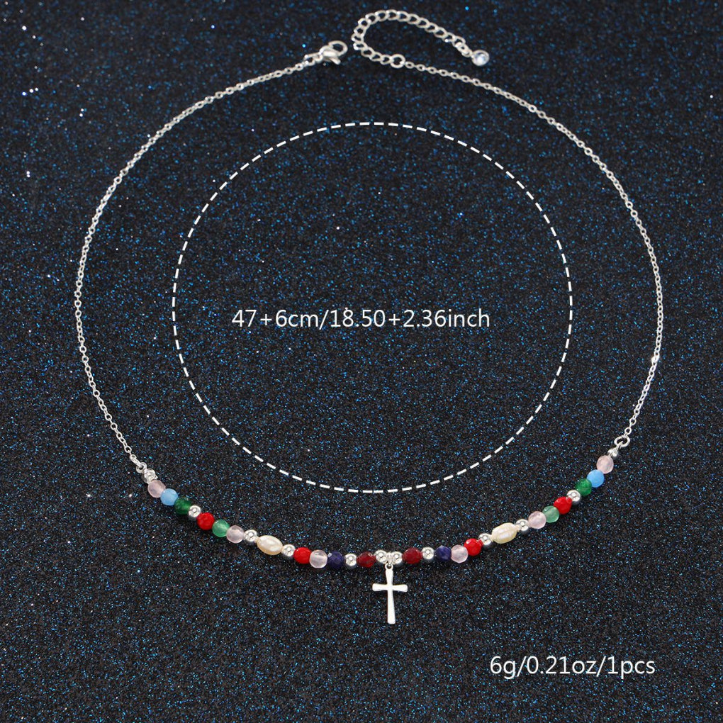 Cross Pendant Clavicle Chain Fashionable Minimalist Womens Jewelry