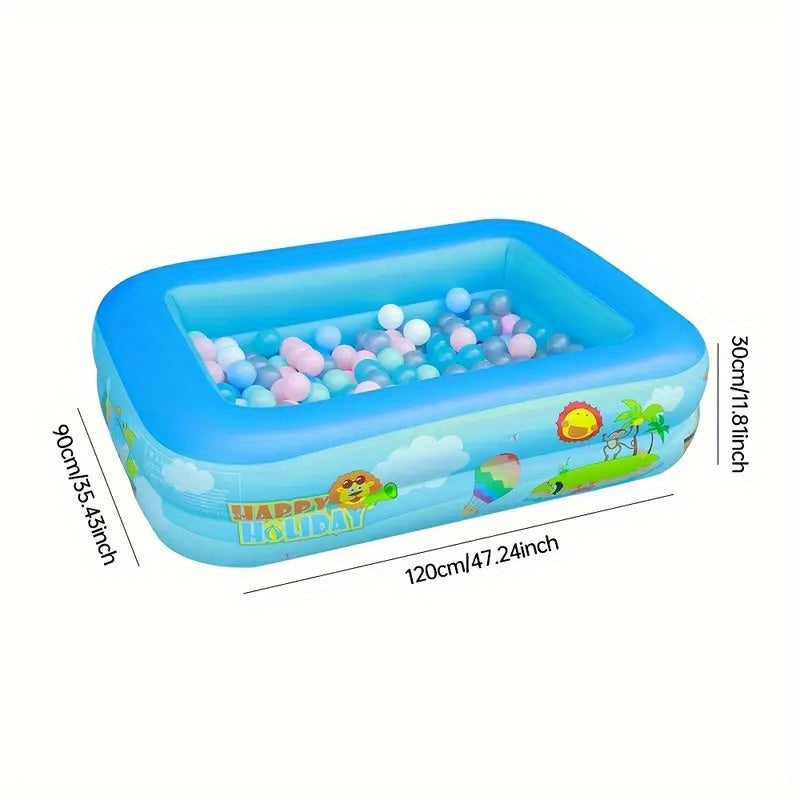 Dmuchany basen dla dzieci Ocean Splash – gruby PVC do zabawy w ogrodzie