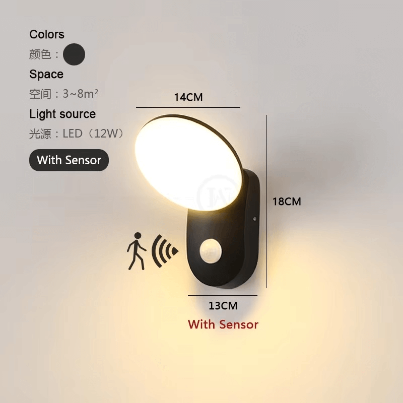 Inteligentna lampa ścienna LED z czujnikiem ruchu