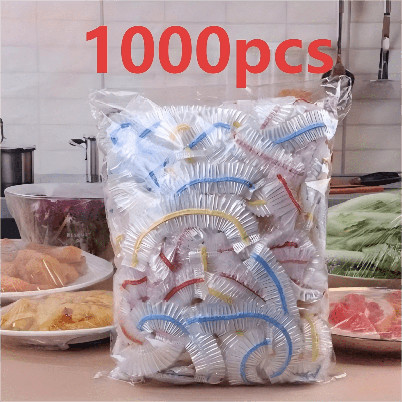 1000 elastycznych jednorazowych pokrywek do żywności, pokrywki z PE do misek i talerzy 35 cm