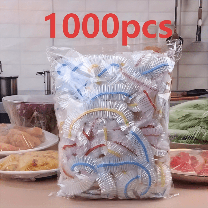 1000 elastycznych jednorazowych pokrywek do żywności, pokrywki z PE do misek i talerzy 35 cm