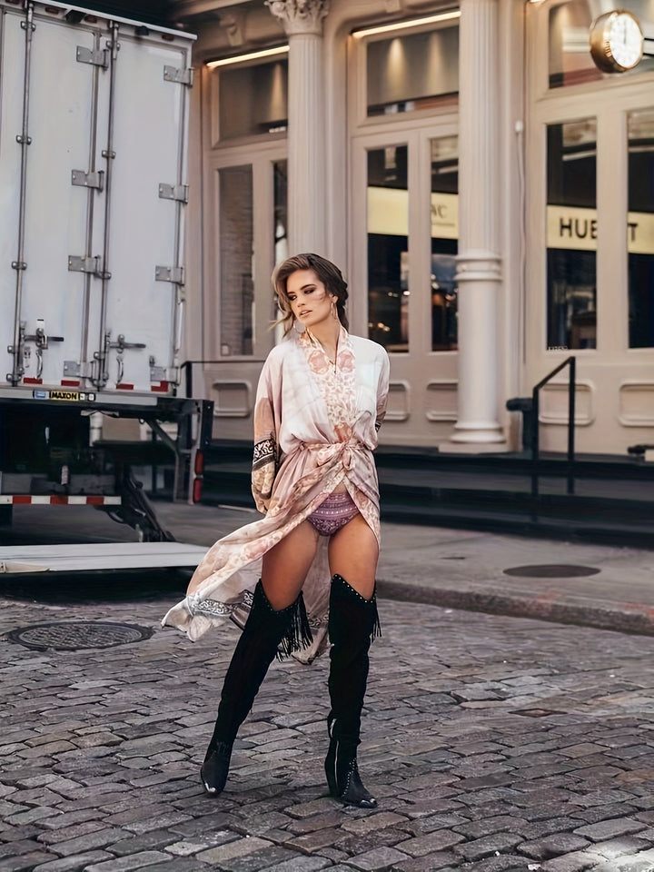 Kimono w czerwone kwiaty - Isabella