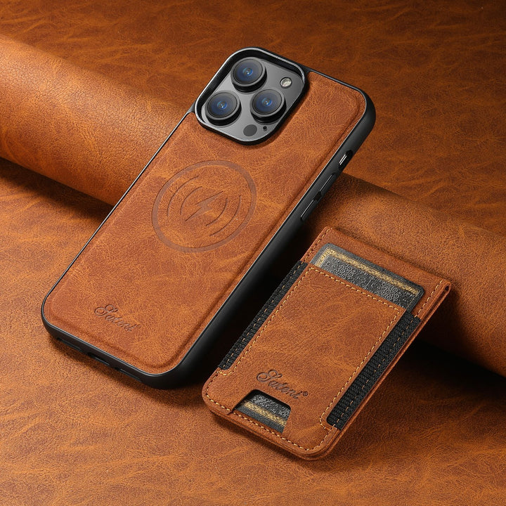 Luksusowe etui na telefon z kieszonką na karty