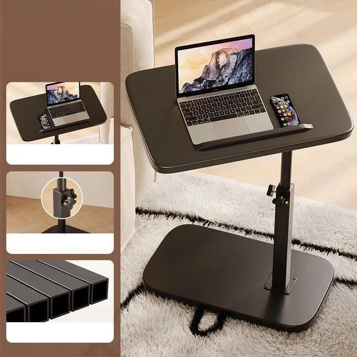Regulowane na wysokość mobilne biurko na laptopa z obrotowym blatem 360°, 45–80 cm, nośność 30 kg