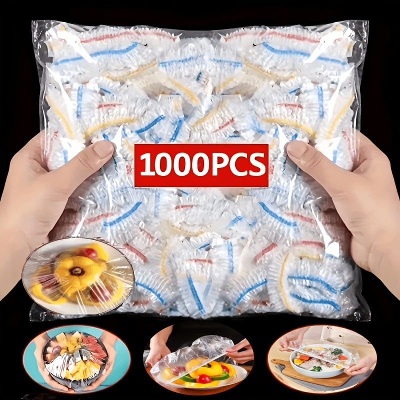 1000 elastycznych jednorazowych pokrywek do żywności, pokrywki z PE do misek i talerzy 35 cm