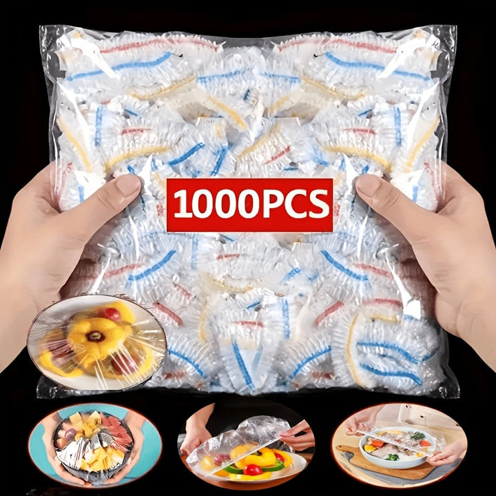 1000 elastycznych jednorazowych pokrywek do żywności, pokrywki z PE do misek i talerzy 35 cm