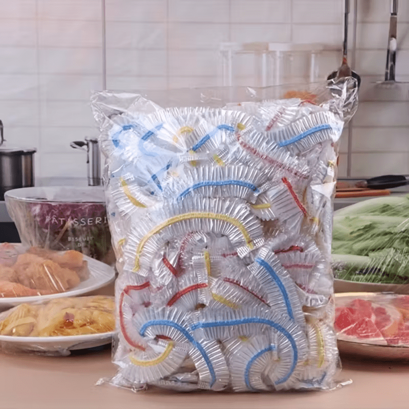 1000 elastycznych jednorazowych pokrywek do żywności, pokrywki z PE do misek i talerzy 35 cm