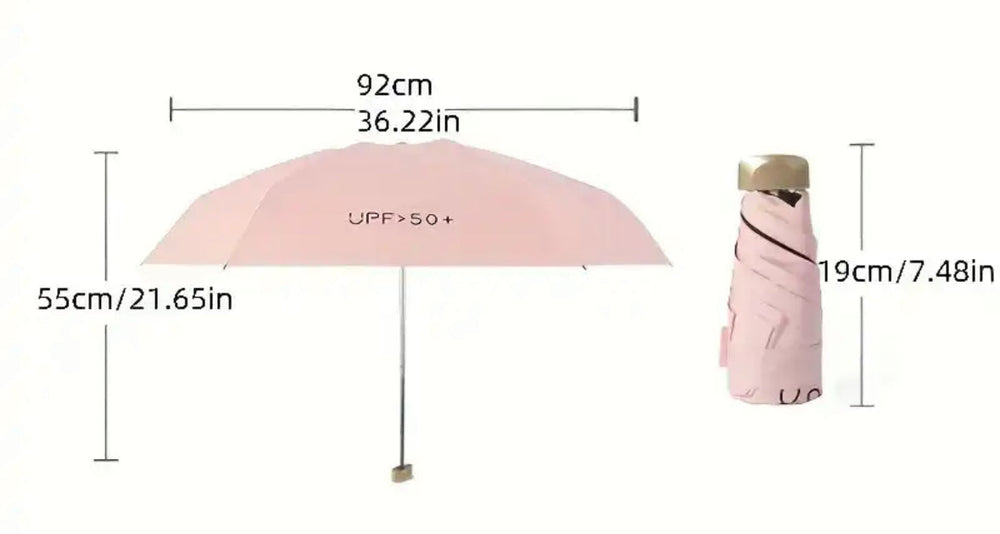 Kompaktowy mini parasol kieszonkowy z ochroną UV