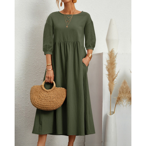 Isabelle – Kobieca Elegancka Sukienka Smocked na Lato | Midi
