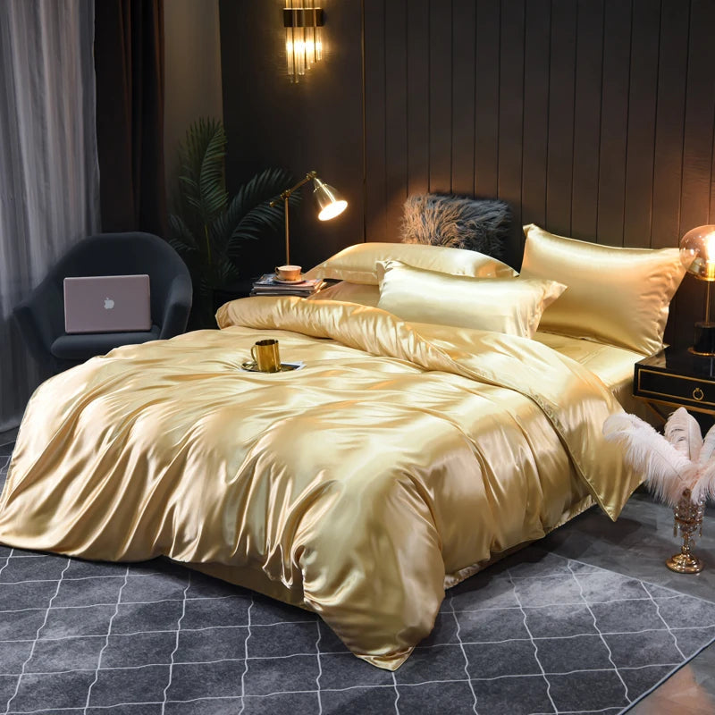 Jedwabny Satynowy Zestaw Pościeli Rozkoszuj się w Luksusowym Komforcie i Eleganckim Designie