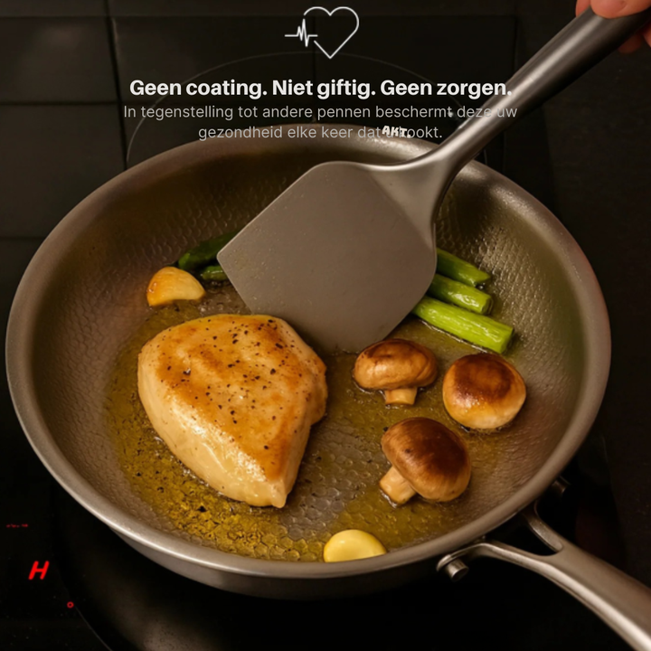 Premium zestaw garnków tytanowych 3 elementy – do indukcji i z naturalną powłoką nieprzywierającą – 3 garnki