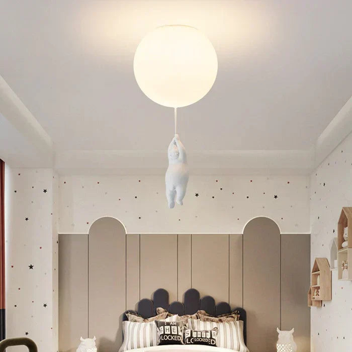 Lampa sufitowa dla dzieci z misiem i piłką | CloudBea