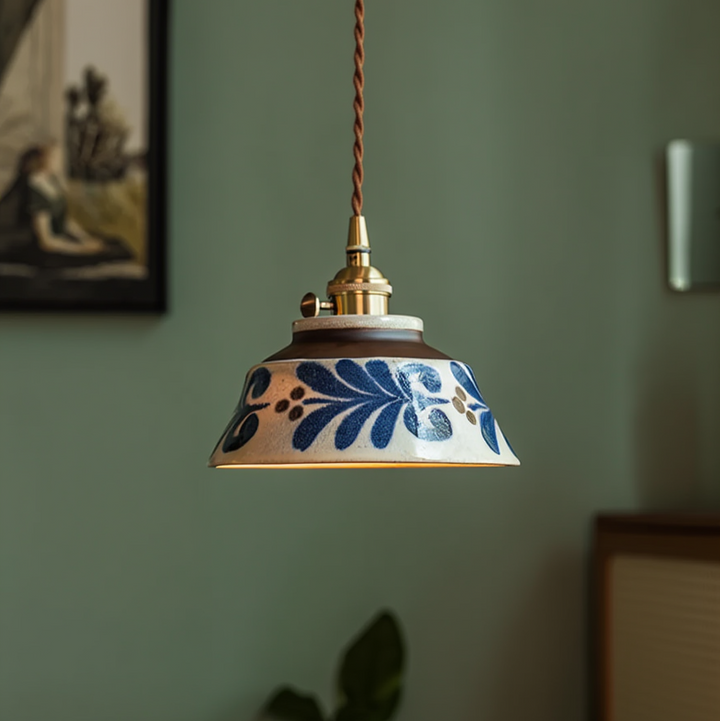Ronja – ręcznie malowana ceramiczna lampa wisząca