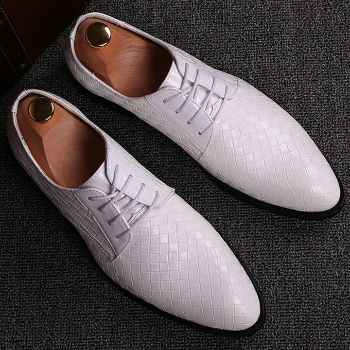 Eleganckie Skórzane Buty Męskie Na Sznurówki