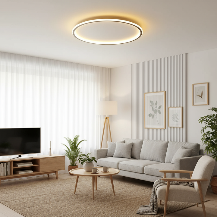 Okrągła skandynawska lampa sufitowa LED | 1 punkt świetlny