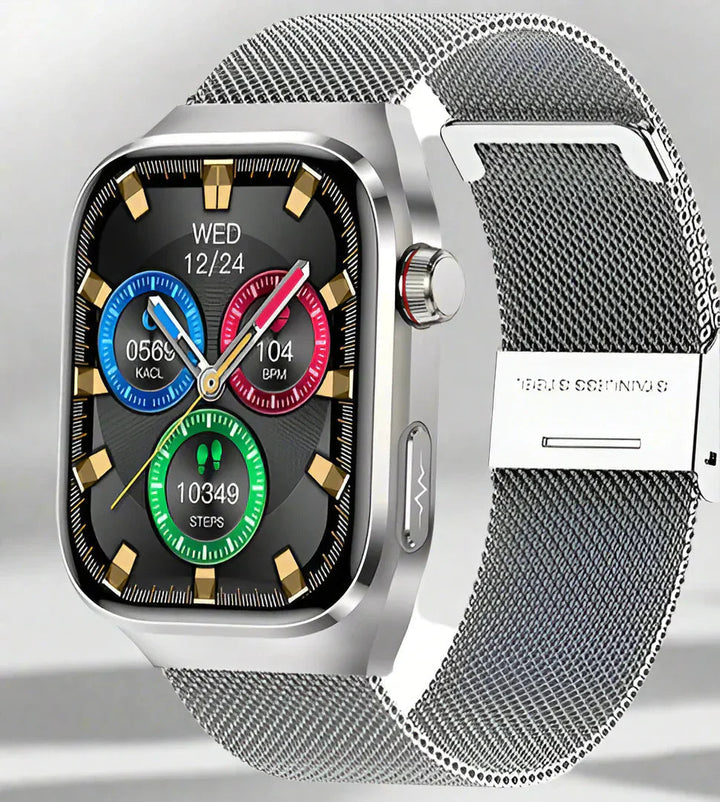 Zaawansowany smartwatch zdrowotny | EKG, poziom cukru we krwi, wyświetlacz AMOLED 2,04" i tryb fitness