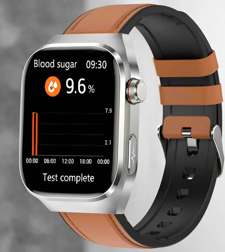 Zaawansowany smartwatch zdrowotny | EKG, poziom cukru we krwi, wyświetlacz AMOLED 2,04" i tryb fitness