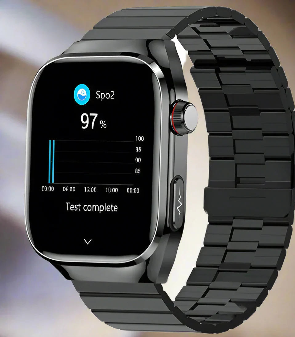 Zaawansowany smartwatch zdrowotny | EKG, poziom cukru we krwi, wyświetlacz AMOLED 2,04" i tryb fitness