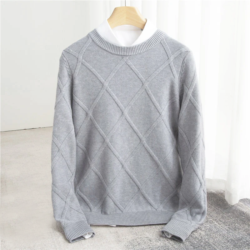 Andrés – Elegancki dzianinowy sweter męski z kaszmirem