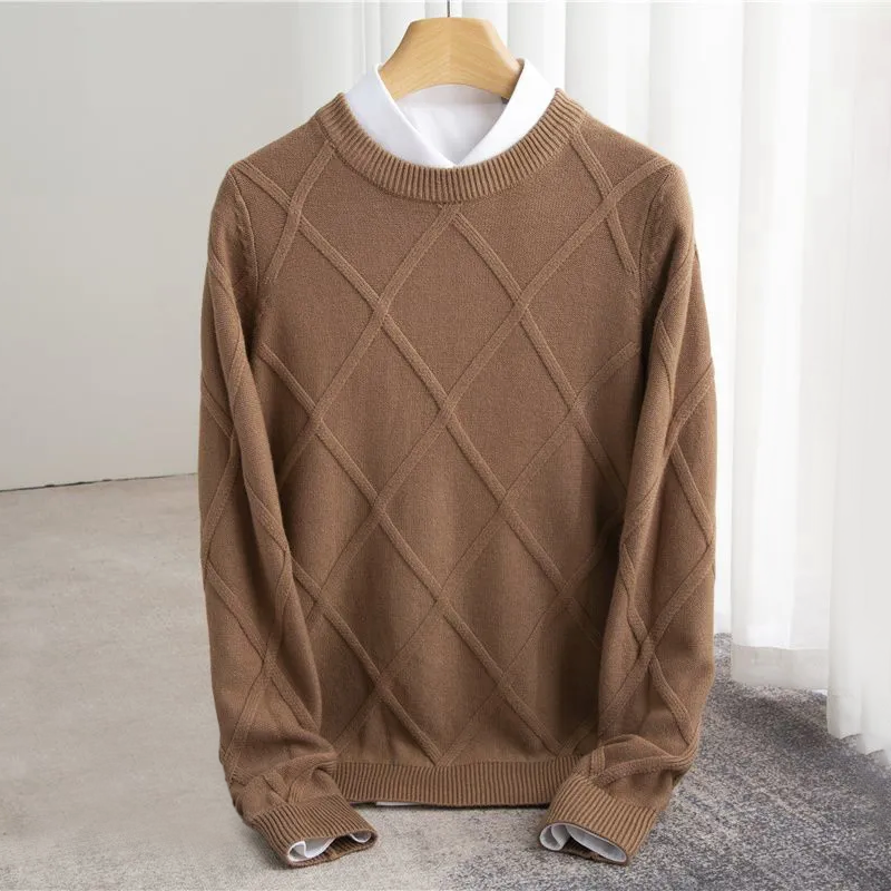 Andrés – Elegancki dzianinowy sweter męski z kaszmirem