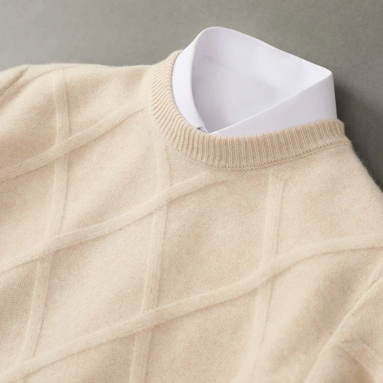 Andrés – Elegancki dzianinowy sweter męski z kaszmirem
