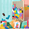 BRIQLEARN – drewniany Tetris Montessori do kreatywnego układania i treningu logicznego