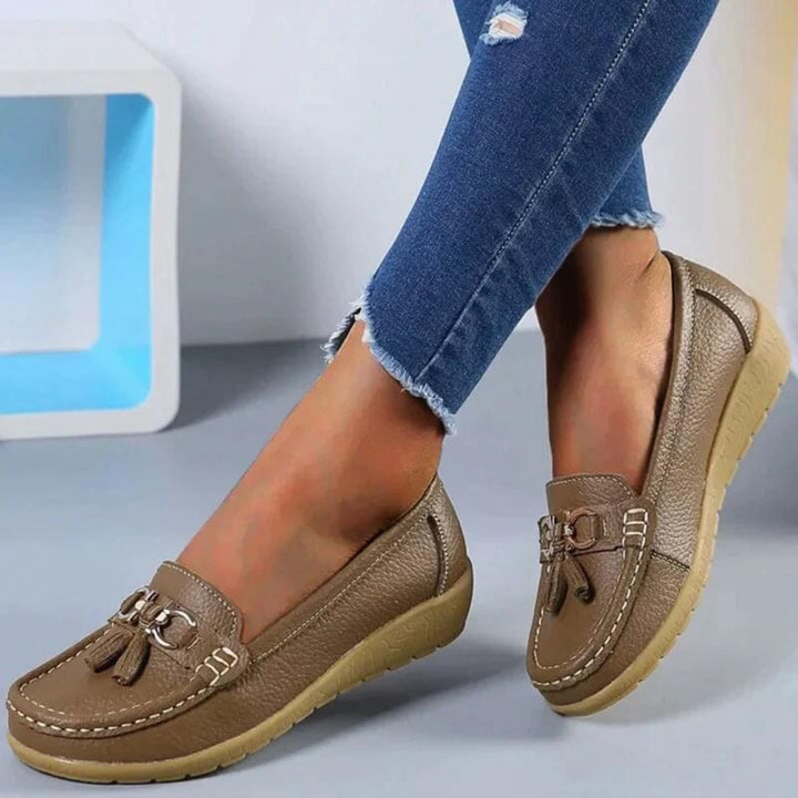 Kobiece Retro Koturny Loafers