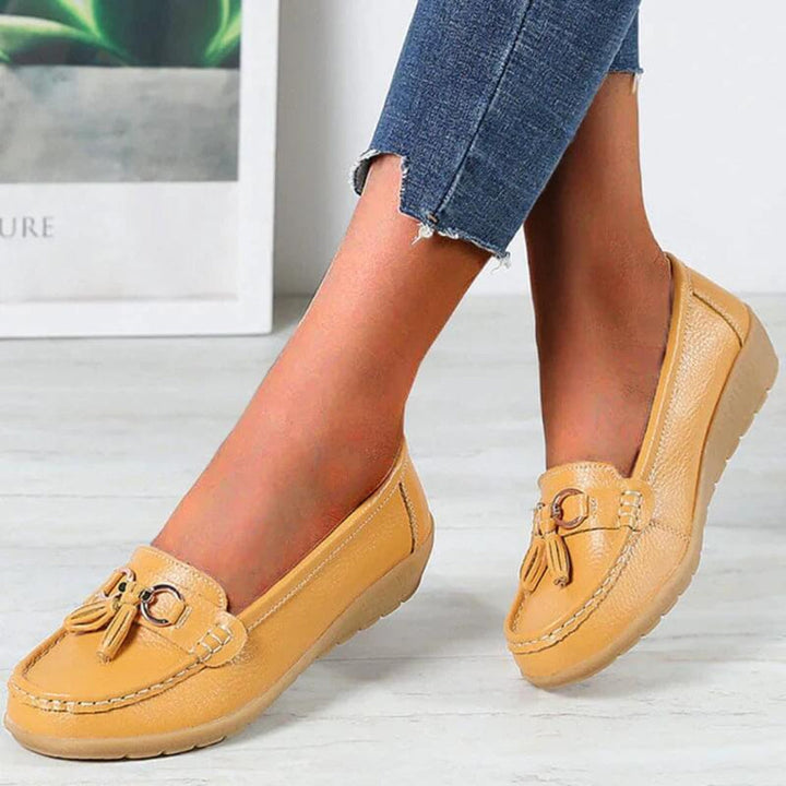 Kobiece Retro Koturny Loafers
