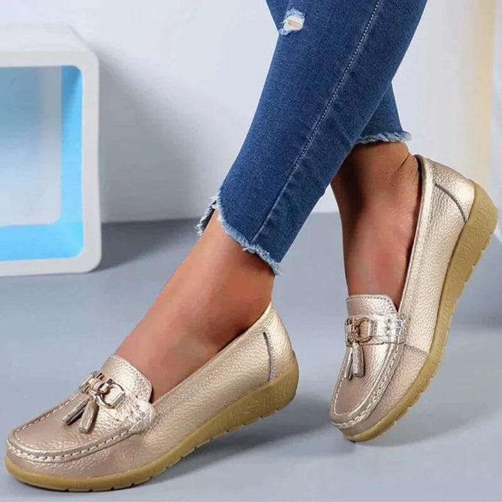 Kobiece Retro Koturny Loafers