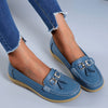 Kobiece Retro Koturny Loafers