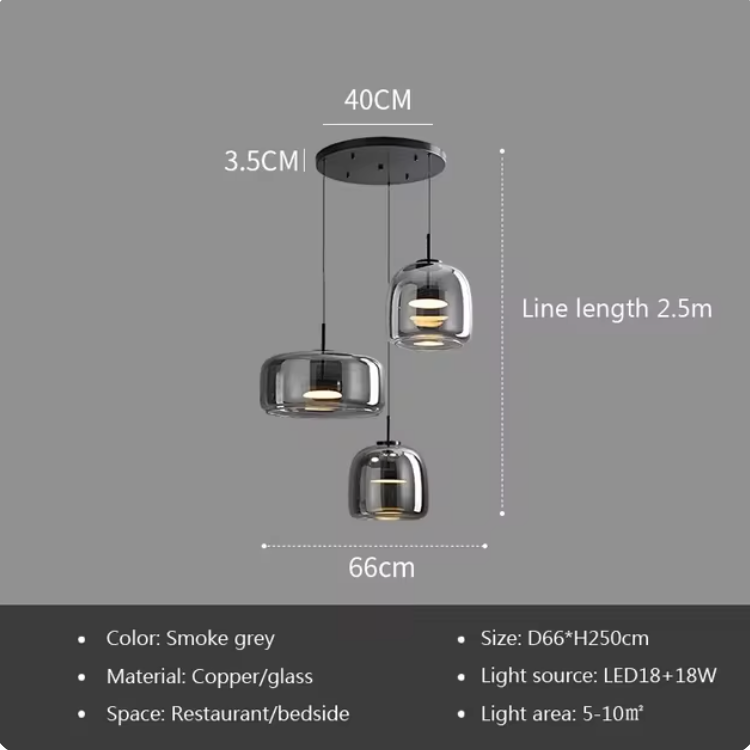Astrid - nowoczesna nordycka szklana lampa wisząca